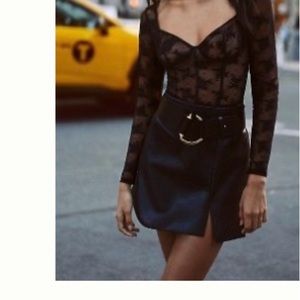 Anthropologie Micro Mini Faux Leather Skirt in size 18 plus